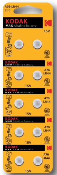 Батарейка Kodak G13 (LR1154, LR44, 357A, A76) BL 10/100