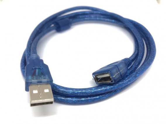 Кабель удлинительный USB2.0 Am-Af 3м, в пакете, синий