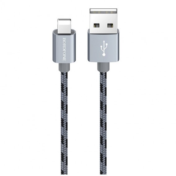 Кабель USB- lightning Borofone BX24 1м 2,4А нейлон