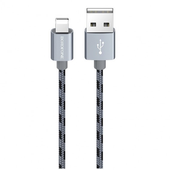 Кабель USB - lightning Borofone BX24 1м 2,4А нейлон