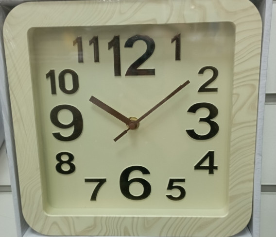 Часы настенные "Beige wood" (1АА) квадр., 23*23см