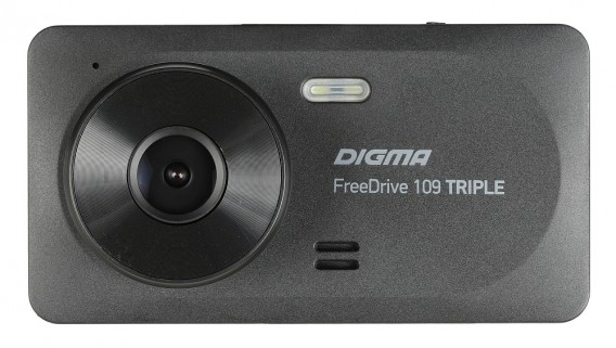 Видеорегистратор Digma 109 TRIPLE (3кам.(салон)1080x1920, 150°,microSD до 32Gb)
