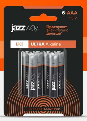 Батарейка Jazzway LR03 Ultra Alkaline BL 6/72/576 промо цена