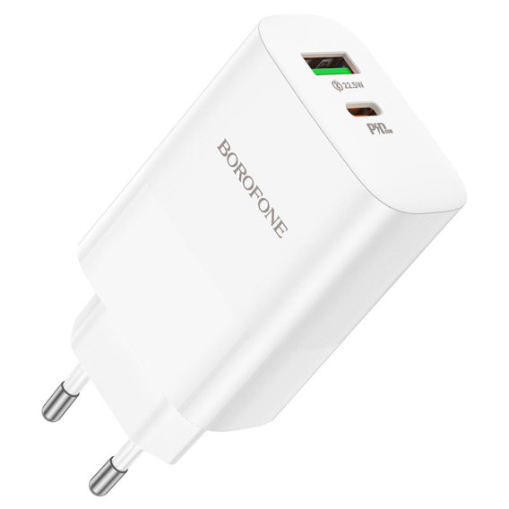 Адаптер сетевой Type-C + USB PD65W / QC3.0 Borofone BN10