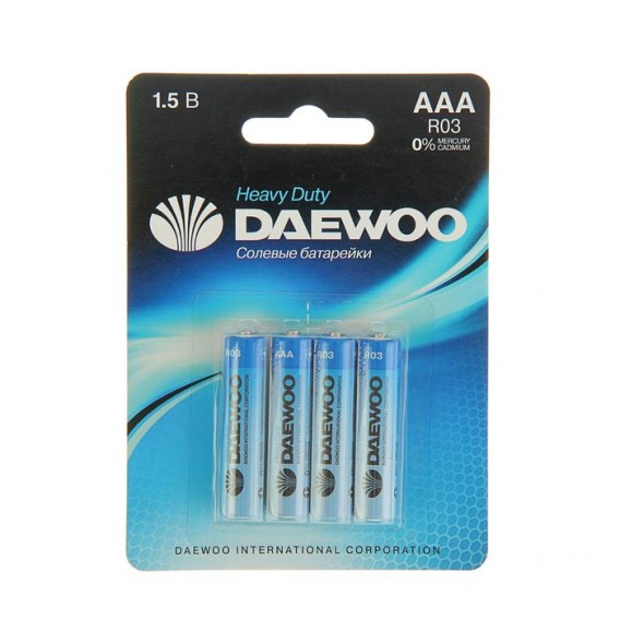 Батарейка Daewoo R03 BL 4/40/960