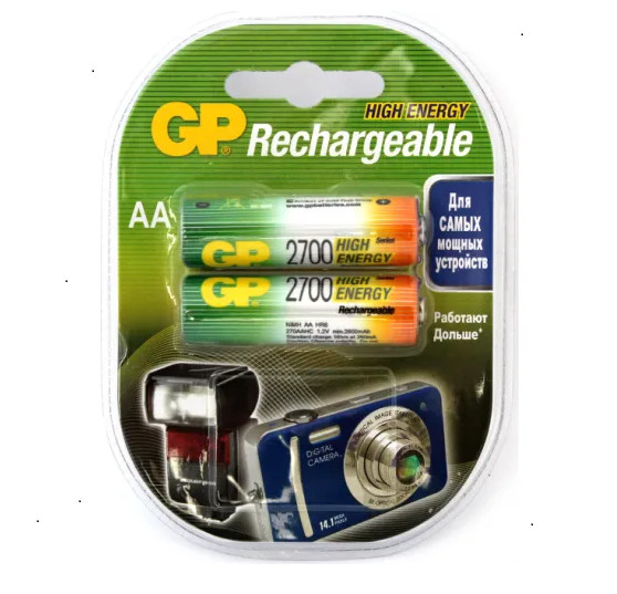 Аккумулятор GP R6 2700mAh Ni-Mh BL 2/20/200 предзаряженный