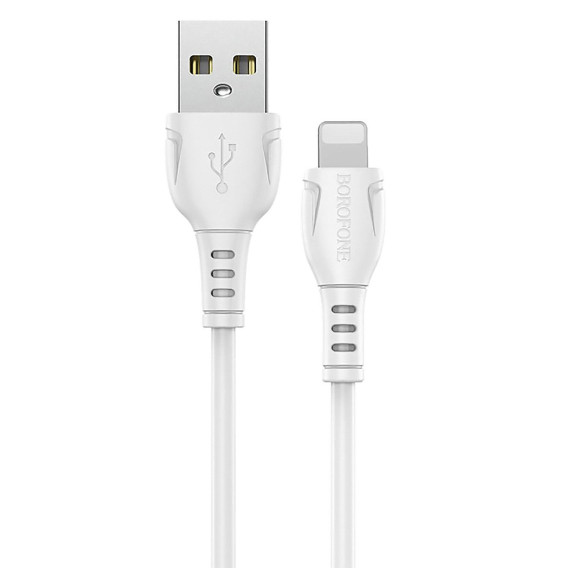Кабель USB - lightning 1м Borofone BX51  2,4А/12W, ПВХ, белый