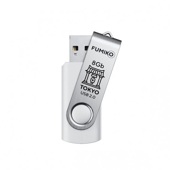 Флэш-диск Fumiko 8GB USB 2.0 Tokio белый