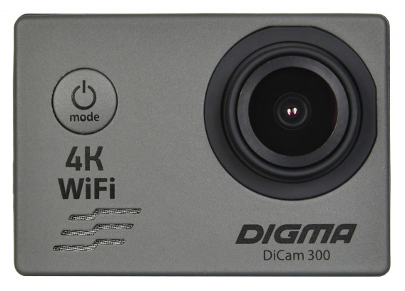 Экшн-камера Digma DiCam 300 (2160 x 3840, micro SD до 64Gb) 4K, Wi-Fi