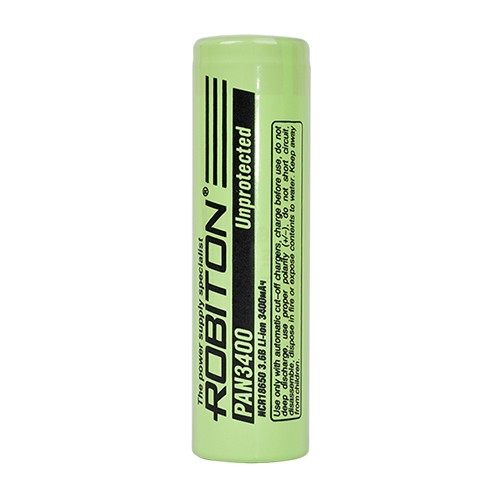 Аккумулятор Li18650 3400mAh 3.7V NCR без защиты Robiton