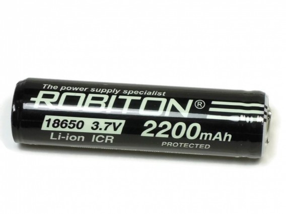 Аккумулятор Robiton 3.7v 2200mAh ICR Li18650 с защитой