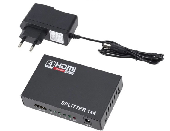 Сплиттер HDMI 1х4HDMI HW-4K104