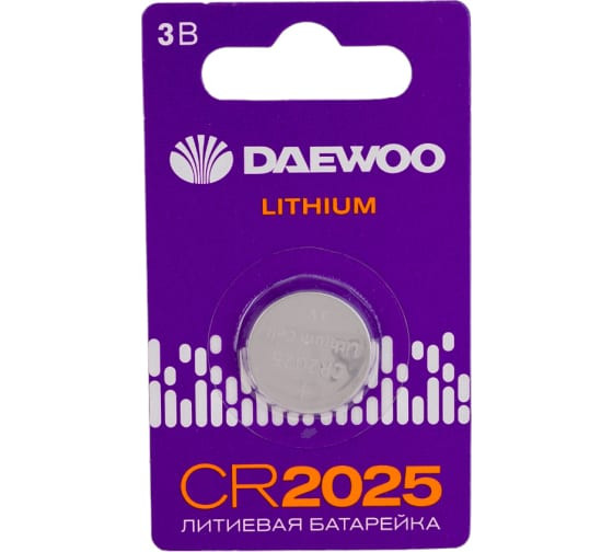 Батарейка Daewoo CR 2025 BL 1/20