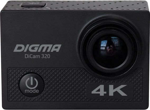 Экшн-камера Digma DiCam 320 (2160 x 3840, micro SD до 64Gb) 4K, Wi-Fi