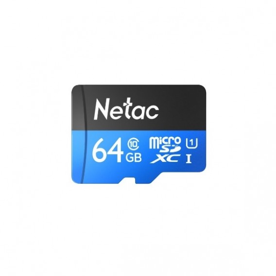 Карта памяти microSDHC Netac 64Gb Class 10 90MB/s P500 с адаптером