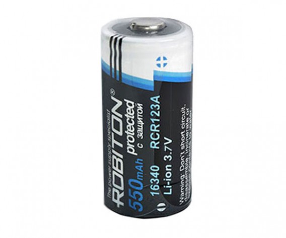 Аккумулятор Li16340 (123A) 550mAh 3.7V c защитой Robiton BL2