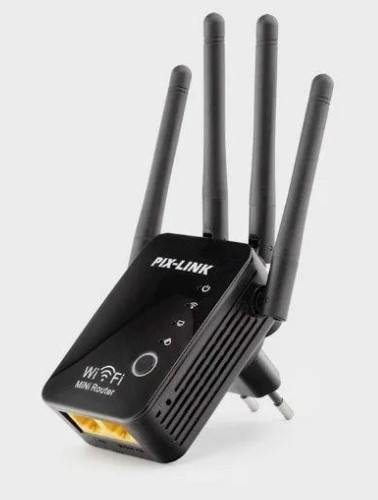 Усилитель Wi-Fi сигнала (Repeater) LV-WR09Q 220V, до 300Мб, 802.11B, черный (A5483)