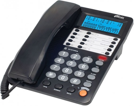 Телефон проводной Ritmix RT-495 черный