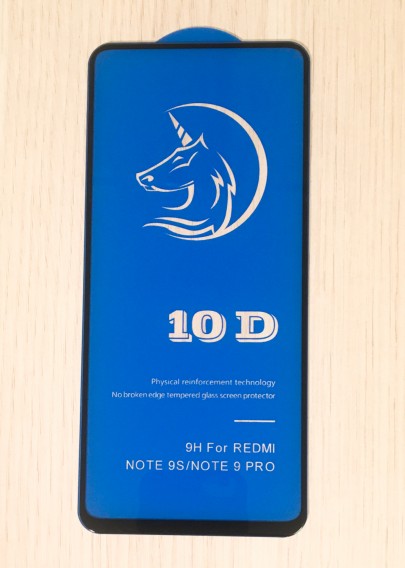 Защитное стекло 3D для Xiaomi Redmi Note 9S\ Note 9 Pro чер (116492)