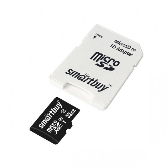 Карта памяти microSDHC SmartBuy 32Gb Class 10 U3 V30 A1 с адапт.