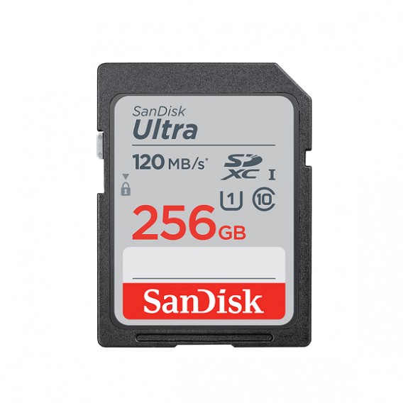 Карта памяти SDHC SanDisk 256Gb Class 10 Ultra UHS-1 120MB/s (SDXC)