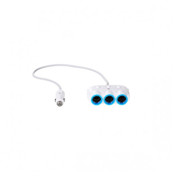 Разветвитель в авто на 3 устройства +2USB (3,1A) Hoco C1