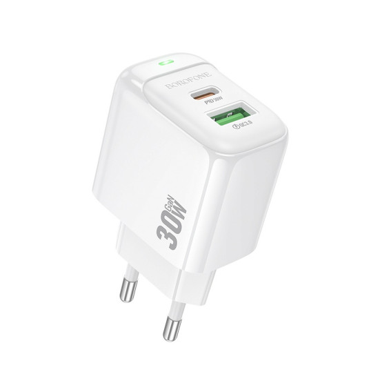 Адаптер сетевой Type-C + USB PD30W / QC3.0 Borofone BAS45A