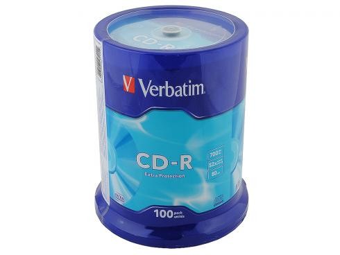 Verbatim CD-R 700Mb 52x DL Cake box /100 /400