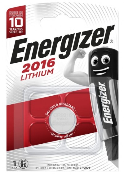 Батарейка Energizer CR 2016 BL 1/10/140