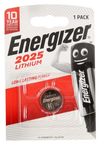 Батарейка Energizer CR 2025 BL 1/10/140