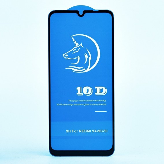 Защитное стекло 3D для Xiaomi Redmi 10A черное (205611)