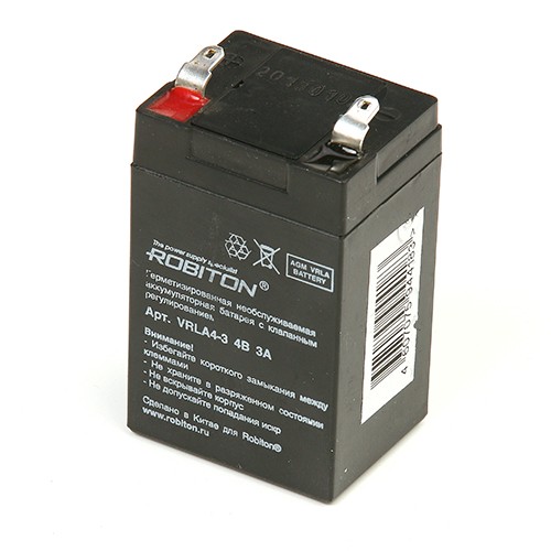 Аккумулятор для прожекторов Robiton (4V 3 Ah) VRLA4-3