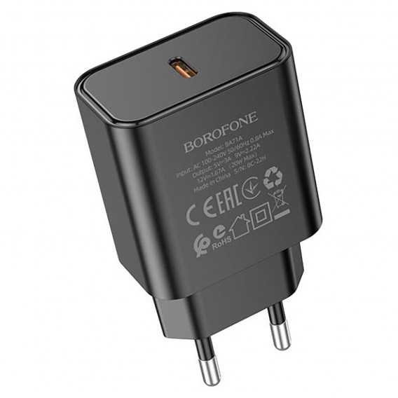 Адаптер сетевой Type-C PD20W QC3.0 Borofone BA71A