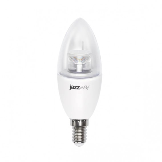 Лампа светодиодная Jazzway PLED-DIM C37 CLEAR 7W 2700K E14 прозрачная