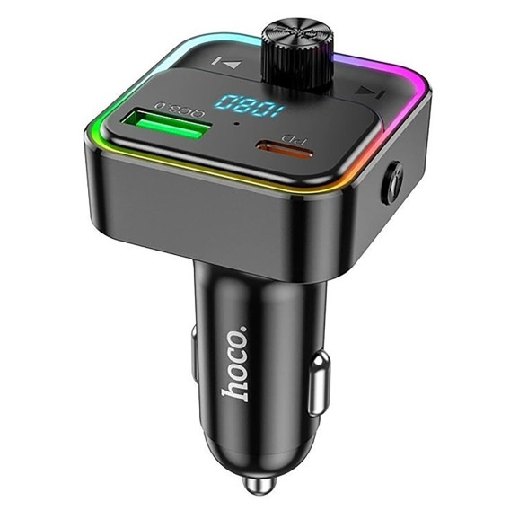 MP3 FM модулятор автомоб. Hoco E81 (Bluetooth, USB QC3.0, PD 30W)