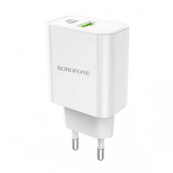 Адаптер сетевой Type-C + USB PD20W / QC3.0 Borofone BA55A
