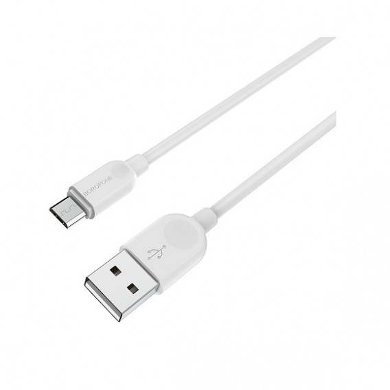 Кабель USB - microUSB Borofone BX14 1м 2,4А ПВХ