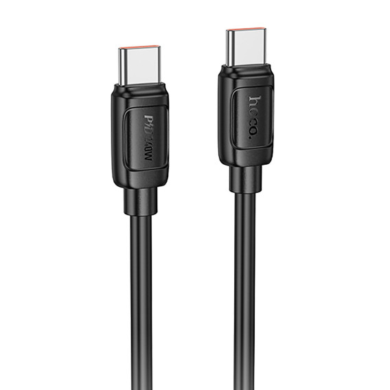 Кабель Type-C - Type-C 1м Hoco X115  5А PD240W, ПВХ, черный
