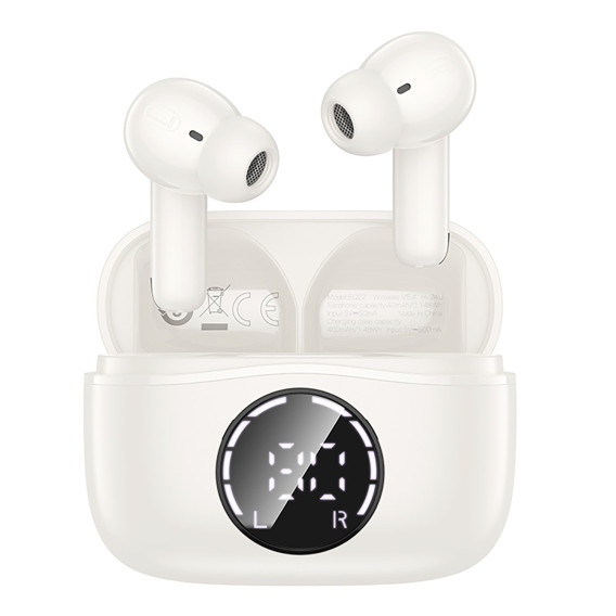 Гарнитура Bluetooth Hoco EQ22 TWS, ANC+ENC (вакуумные наушники) белая