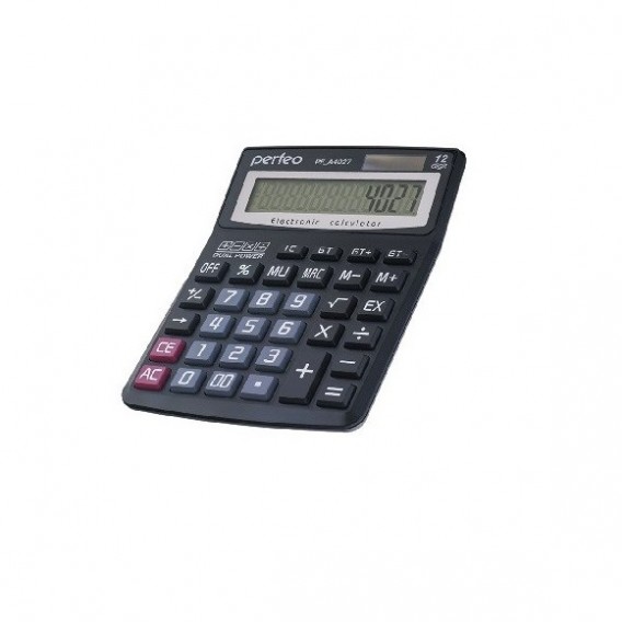 Калькулятор Perfeo PF_A4027 бухгалтерский (12 разряд) черный