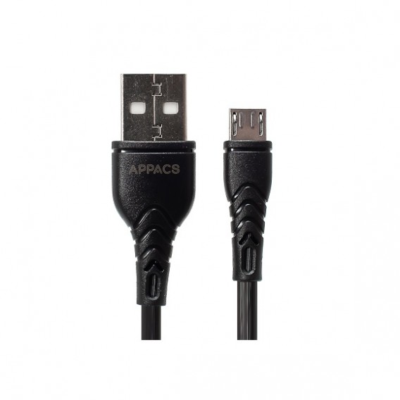 Кабель USB - microUSB APPACS APEU11m (5v, 2.4A) 1м Промо