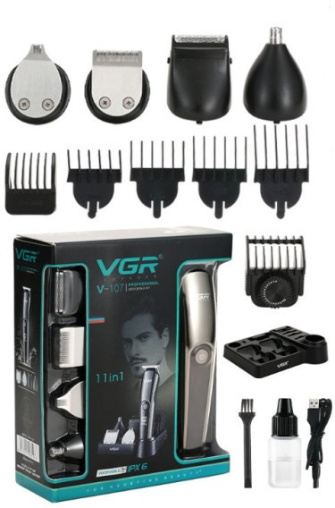 Машинка для стрижки волос Voyager V-107 (11 в 1) USB