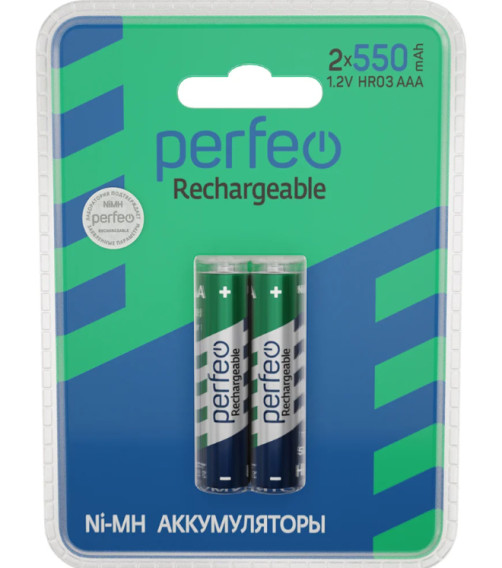 Аккумулятор Perfeo R03 550mAh Ni-Mh BL 2/40
