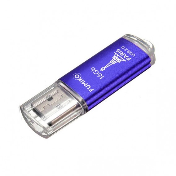 Флэш-диск Fumiko 16GB USB 2.0 Paris синий