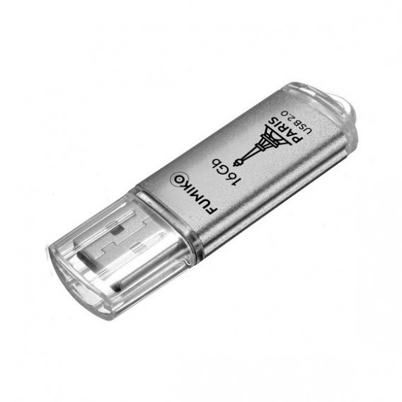 Флэш-диск Fumiko 16GB USB 2.0 Paris серебро