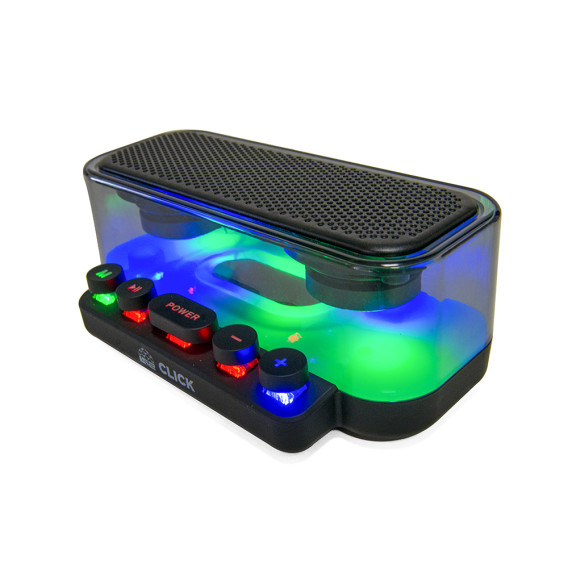 Колонка портативная B52 Click, 10Вт, черная / прозрач.