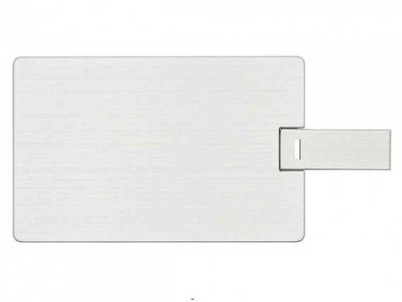 Флэш-диск под нанесение 32Gb Кредитная карта алюминиевая серебро (U504ЕМ)