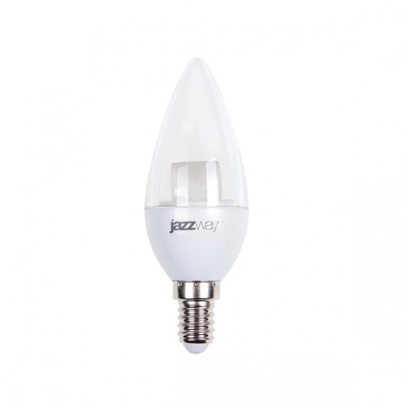 Лампа светодиодная Jazzway PLED- SP C37 7w Clear E14 3000K 540Lm прозр