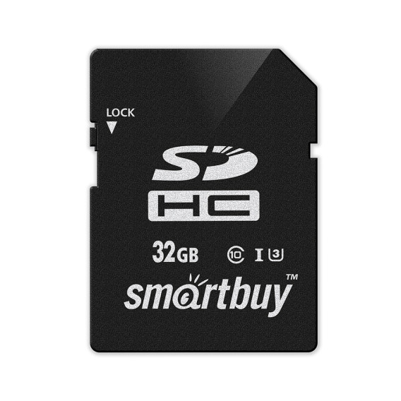 Карта памяти SDHC SmartBuy 32Gb Class 10 U3 (SDXC U3)