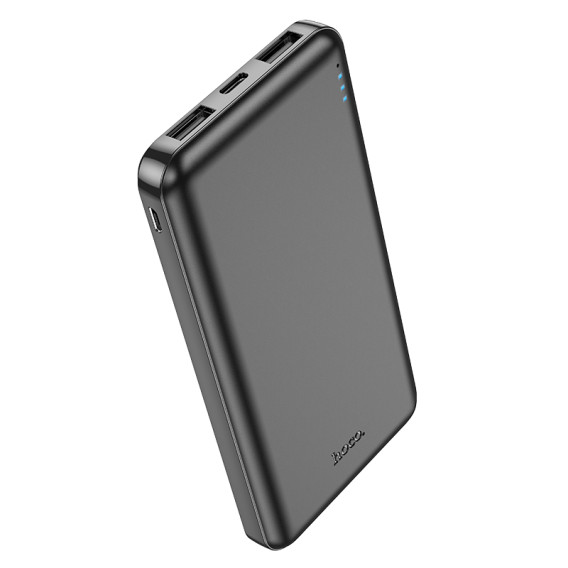 Внешний аккумулятор 10000mAh Hoco J100 (in - T,M/out - 2U) черный